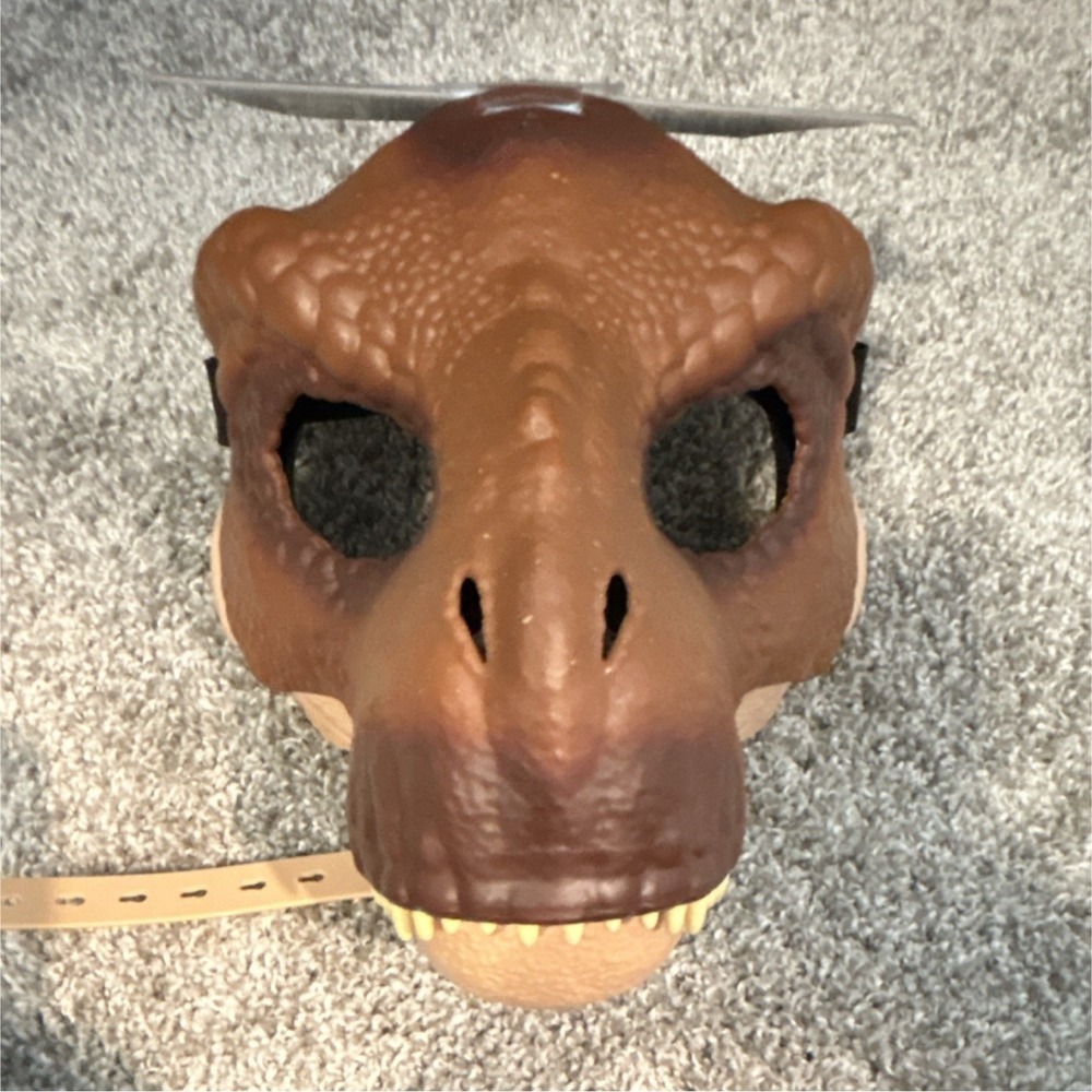 Mattel Jurassic World‎ Tyrannosaurus Rex Brown Dinosaur Adjustable Mask